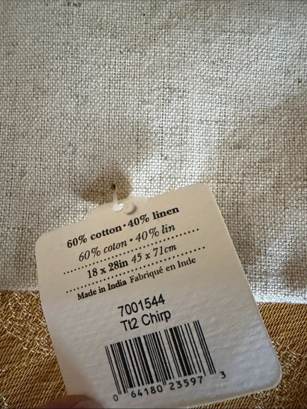 danica studio 2-set Linen/Cotton Blend Dishtowels Feathers & Birds Chirp NWT